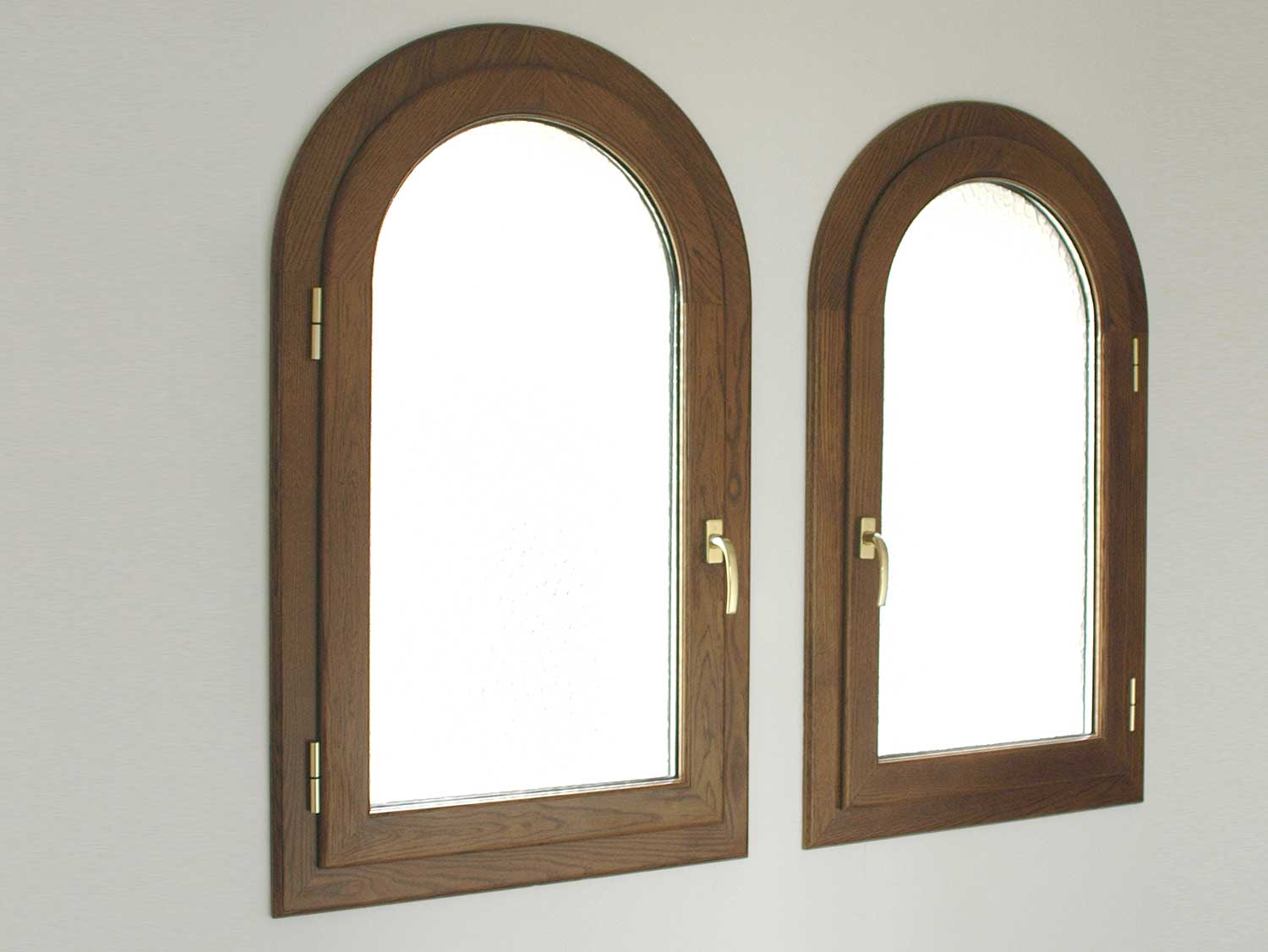 Fenêtres mixtes (aluminium-bois) finition arrondie
