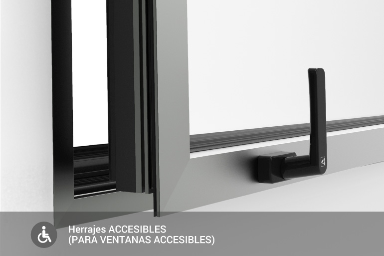 Herrajes accesibles (para ventanas accesibles)